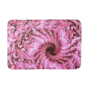 Pink Fibonacci Floral Bathmat Badematte