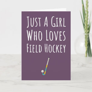 Pink Field Hockey Cards für Mädchen für Kinder Karte
