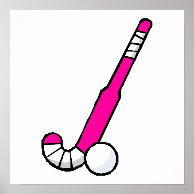 Pink Field Hockey Stick Poster (Vorne)