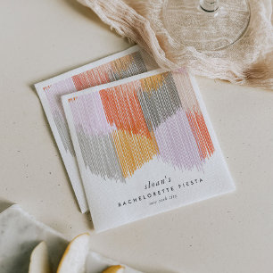 Pink Fiesta Modern Fringe Junggeselinnen-Abschied Serviette