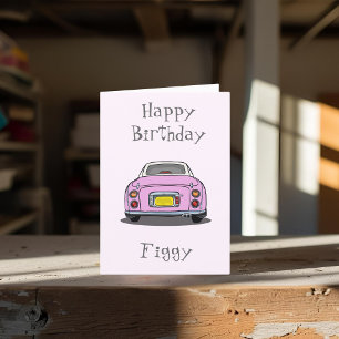 Pink Figaro Car Figarations Figgy Birthday Card Karte