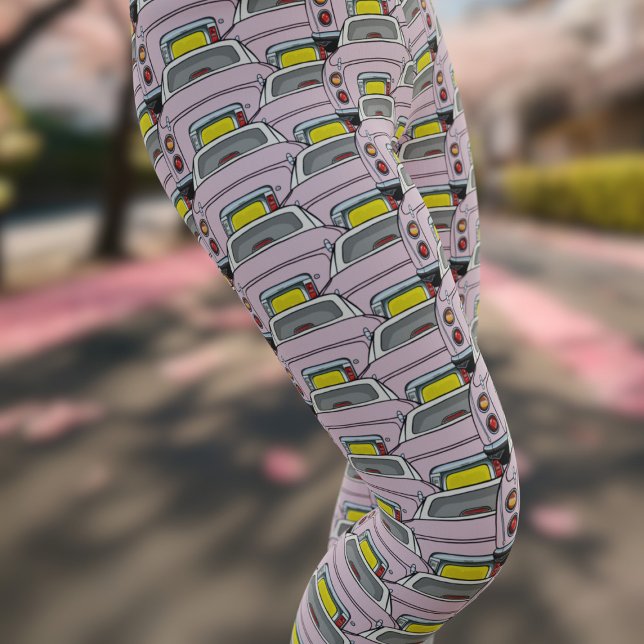 Pink Figaro Car Muster Leggings (Fun figgy leggings for the pink figaro owner. You'll not see another pair like these!)