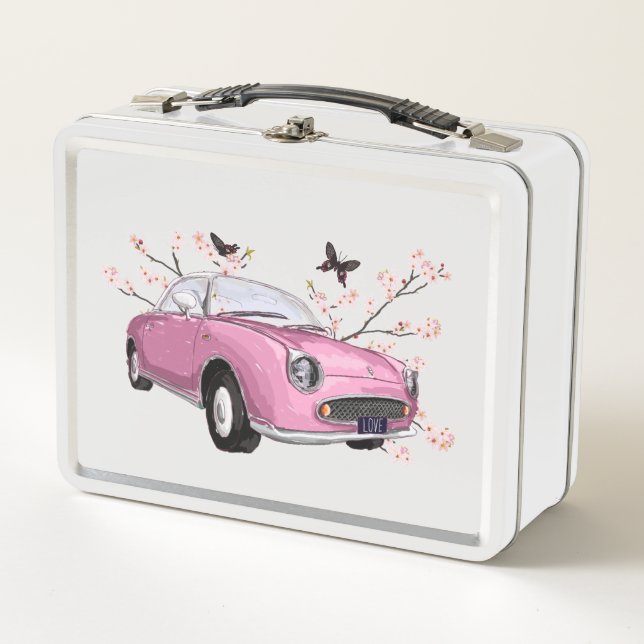 Pink Figaro lunch box - lunchtrommel roze figaro (Vorderseite)