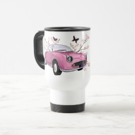 Pink Figaro travel mug - roze reisbeker Reisebecher