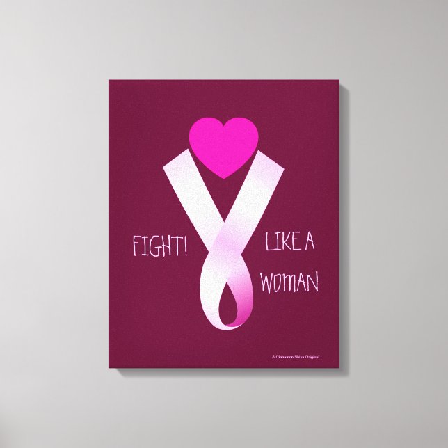 Pink Fight Canvas Print Leinwanddruck (Vorderseite)