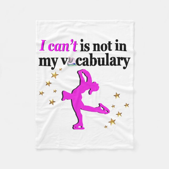 PINK FIGURE SKATEN GOALS AND DREAMS FLEECEDECKE (Vorderseite)