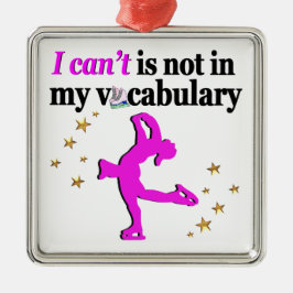 PINK FIGURE SKATEN GOALS AND DREAMS SILBERNES ORNAMENT