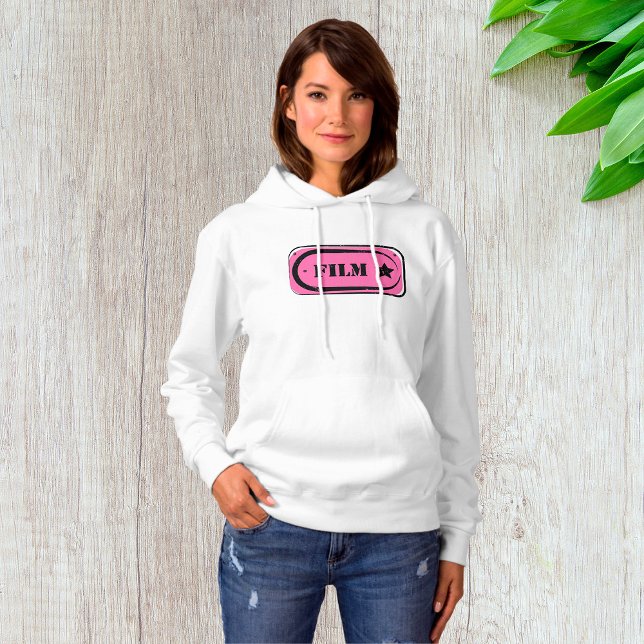 Pink Film Ticket Womens Hoodie (Von Creator hochgeladen)