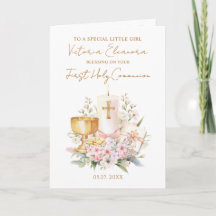 Pink First Holy Communion Chalice Candle
