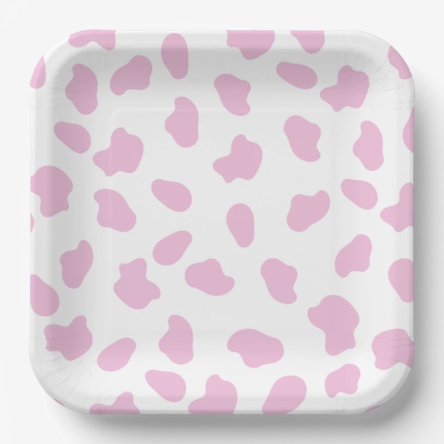 Pink First Rodeo Cowgirl Birthday Pappteller (Vorderseite)