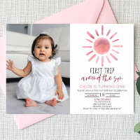 Pink First Trip Around The Sun 1st Birthday Party