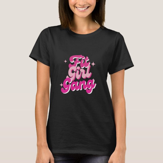 Pink Fit Girl Gang tee (kein Logo) (Vorderseite)