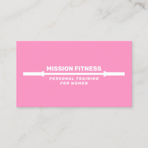 Pink Fitness Personal Trainer Business Visitenkarte