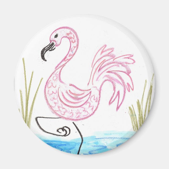 Pink Flamingo #13 Magnet (Vorne)