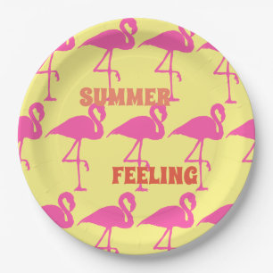 Pink Flamingo anpassen Pappteller