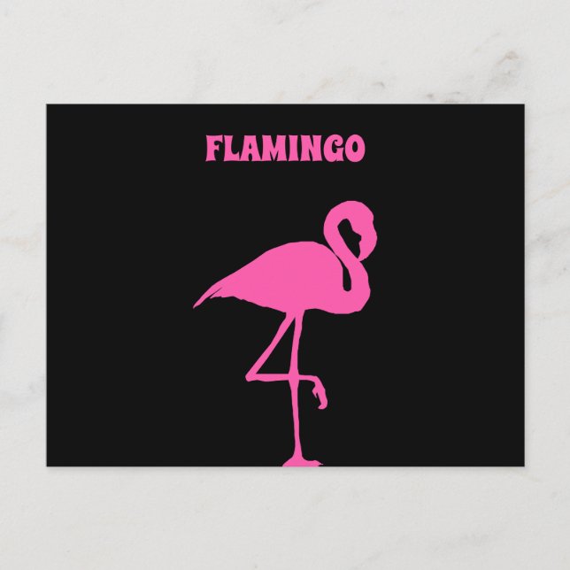 Pink Flamingo anpassen Postkarte (Vorderseite)