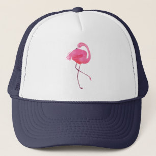 Pink Flamingo Aquarellfarben Illustration Truckerkappe