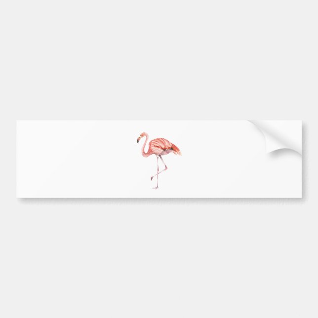 Pink Flamingo Autoaufkleber (Vorne)