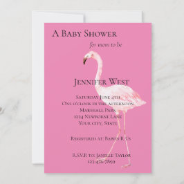 Pink Flamingo Baby Dusche Einladung