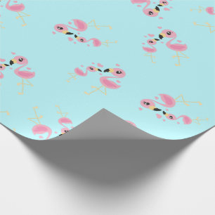Pink Flamingo Baby Dusche Geschenkpapier