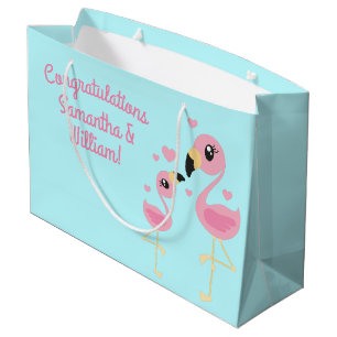 Pink Flamingo Baby Dusche Große Geschenktüte