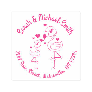 Pink Flamingo Baby Dusche Permastempel