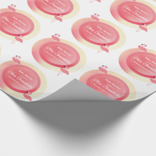 Pink Flamingo Baby Dusche   Schleifpapier Geschenkpapier