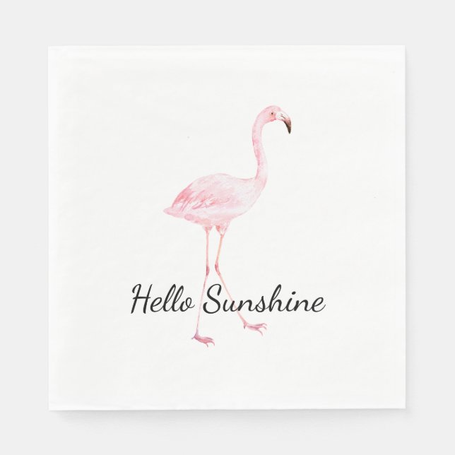 Pink Flamingo Baby Dusche Serviette (Vorderseite)
