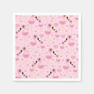 Pink Flamingo Baby Dusche Serviette