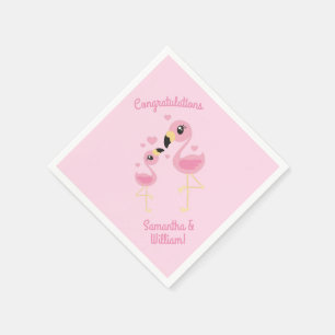 Pink Flamingo Baby Dusche Serviette