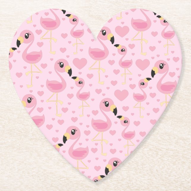 Pink Flamingo Baby Dusche Untersetzer (Vorderseite)