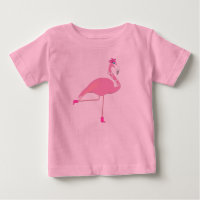 Pink Flamingo - Baby Fine Jersey T - Shirt 