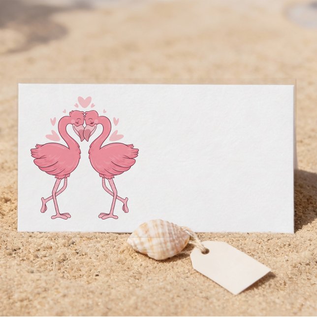 Pink Flamingo Beach Tropical  Wedding Escort Platzkarte (Von Creator hochgeladen)