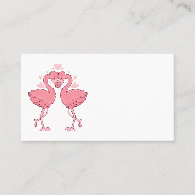 Pink Flamingo Beach Tropical  Wedding Escort Platzkarte (Vorderseite)