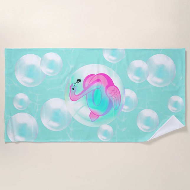 Pink Flamingo (Bibel) Strandtuch (Vorderseite)