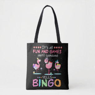 Pink Flamingo Bingo Funny Gift Art