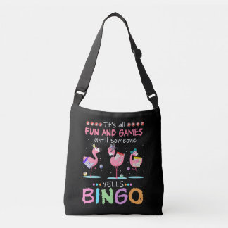 Pink Flamingo Bingo Funny Gift Art Tragetaschen Mit Langen Trägern