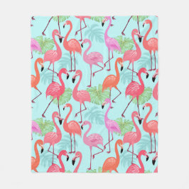 Pink Flamingo Bird Fleece Blanket Geschenk