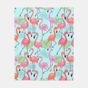 Pink Flamingo Bird Fleece Blanket Geschenk