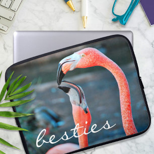Pink Flamingo Bird Friends Fotografy Besties Laptopschutzhülle