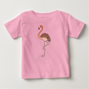 Pink Flamingo Bird Lineart-57667 Baby T-shirt