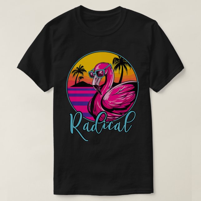 Pink Flamingo Bird T-Shirt (Design vorne)