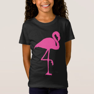 PINK FLAMINGO Black T - Shirt MIRLS T-SHIRTS