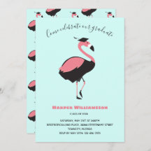 Pink Flamingo Blue Animal Abschluss