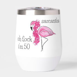 Pink Flamingo Boa Oh Flock Ich bin 50 Geburtstagsn