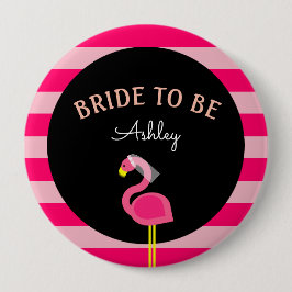Pink Flamingo Brautparty Bachelorette Schaltfläche Button
