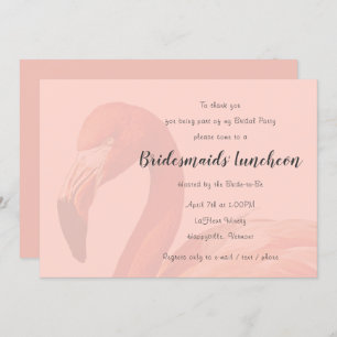 Pink Flamingo Bridesmaids Luncheon Einladung