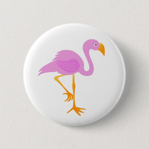 Pink Flamingo Button