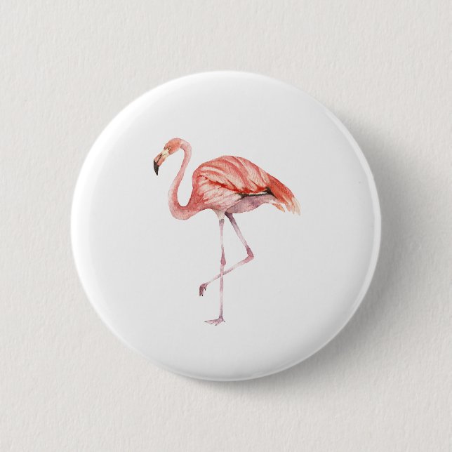 Pink Flamingo Button (Vorderseite)