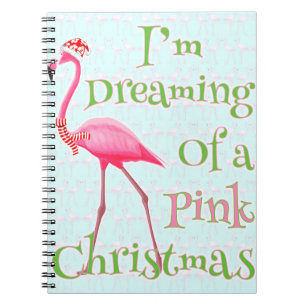 Pink Flamingo Christmas Notizblock